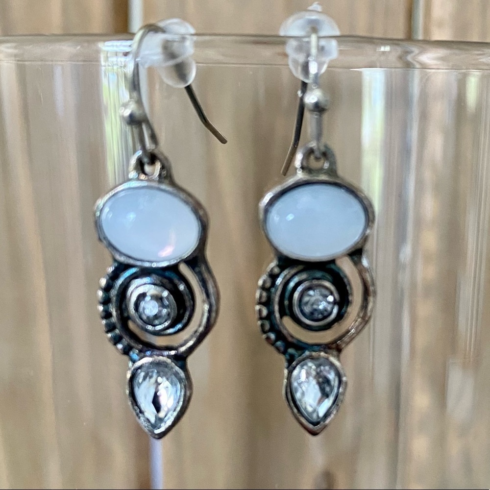 3/$25 Silver Tone Swirl Earrings